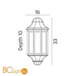 Уличный настенный светильник Norlys Genova 175B/G - Схема